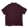 Stussy Contrast Pick Stitched Shirt (Plum) -Unisex Clothing Sales 1110235 PLUM