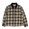 Stussy Frank Plaid Zip Shirt (Taupe) -Unisex Clothing Sales 1110300 TAUP