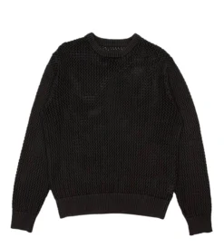 Stussy Pigment Dyed Loose Gauge Knit Sweater (Black)