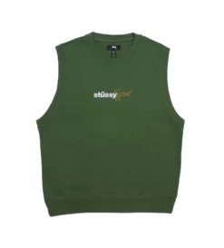 Stussy Sport Fleece Vest (Green)