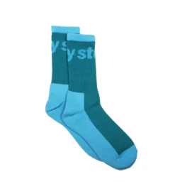 Stussy Logo Jacquard Trail Socks (Aqua)