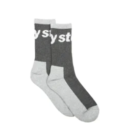 Stussy Logo Jacquard Trail Socks (Charcoal)