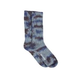 Stussy Multi Dyed Ribbed Socks (Steel / Blue)