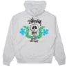 Stussy Skull Crest Zip Hoodie (Ash Heather) -Unisex Clothing Sales 1974904ASHb