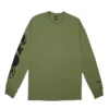Stussy Stacked Pigment Dyed L/S Tee (Artichoke) -Unisex Clothing Sales 1994888 ARTI