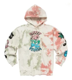 Smiley Market Records Angel Sigh Hoodie (Sand Tie-Dye)