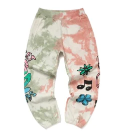 Smiley Market Records Angel Sigh Sweatpants (Sand Tie-Dye)