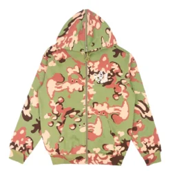Zip Through Hoodie (Camo)