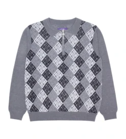 FA Monogram 1/4 Zip Knit (Silver)