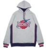 Mitchell & Ness Houston Rockets Premium Fleece Hoodie (Grey Heather / Navy) -Unisex Clothing Sales FPHD1040 HROYYPPPGHNY