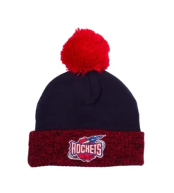 Mitchell & Ness Houston Rockets HWC Two Tone Pom Beanie (Blue)