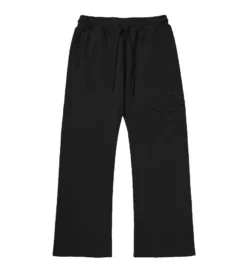 Script Embroidered Sweats (Black)