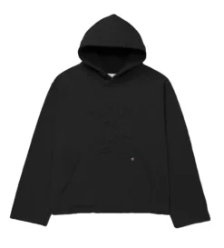 Script Embroidered Hoodie (Black)