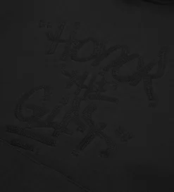 Script Embroidered Hoodie (Black) -Unisex Clothing Sales HTG230355 BLK 4