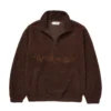 Script Sherpa Pullover (Brown) -Unisex Clothing Sales HTG230361 BRN 1