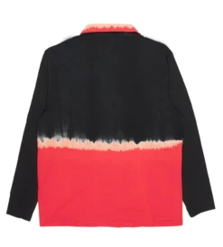 Pleasures Crisis L/S Polo Shirt (Black) -Unisex Clothing Sales P21W010 BLKb