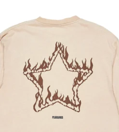 Pleasures Lonestar Heavyweight L/S Shirt (Natural) -Unisex Clothing Sales P21W012 NATd1
