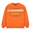 Pleasures Permanent Crewneck (Orange) -Unisex Clothing Sales P22SP017
