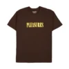 Pleasures Tickle Logo T-Shirt (Brown) -Unisex Clothing Sales P22SP054