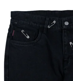 Pleasures Safety Pin 5 Pocket Denim (Black) -Unisex Clothing Sales P22W038 BLKd1