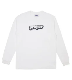 Staple Logo L/S Tee (White)