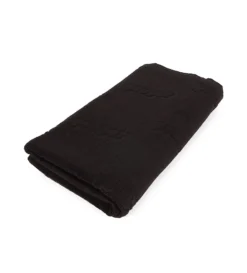 Jacquard Staple Logo Beach Towel (Black)