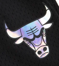 Mitchell & Ness Chicago Bulls Iridescent Mesh Shorts (Black) -Unisex Clothing Sales SHORLF19036 CBUBLCKd1