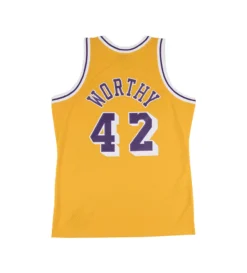 Mitchell & Ness 1984-85 James Worthy Los Angeles Lakers Swingman Jersey (Light Gold)