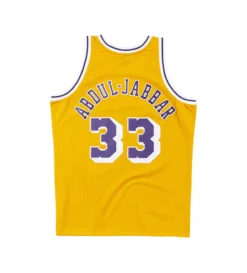 Mitchell & Ness 1984-85 Kareem Abdul-Jabbar Los Angeles Lakers Swingman Jersey (Light Gold)
