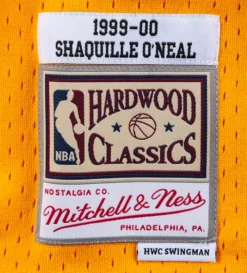 Mitchell & Ness 1999 Los Angeles Lakers Shaquille O'Neal NBA Swingman Home Jersey (Light Gold) -Unisex Clothing Sales SMJYGS18179 LALLTGD99SONd1
