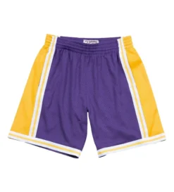 Mitchell & Ness 1984-85 LA Lakers NBA Swingman Road Shorts (Purple / Gold)