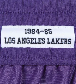 Mitchell & Ness 1984-85 LA Lakers NBA Swingman Road Shorts (Purple / Gold) -Unisex Clothing Sales SMSHGS18235 LALPURP84d
