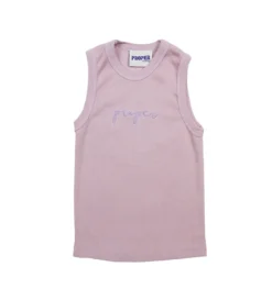 Cursive Baby Rib Tank (Orchid)