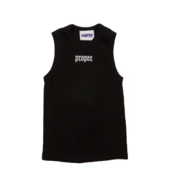 Old English Baby Rib Tank (Black)