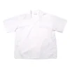 Open Collar Wind H/S Shirt (White) -Unisex Clothing Sales SUGS068 WHT alt2