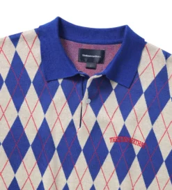 Argyle S/S Knit Polo (Navy) -Unisex Clothing Sales TN231KKNPK01 NVYd1